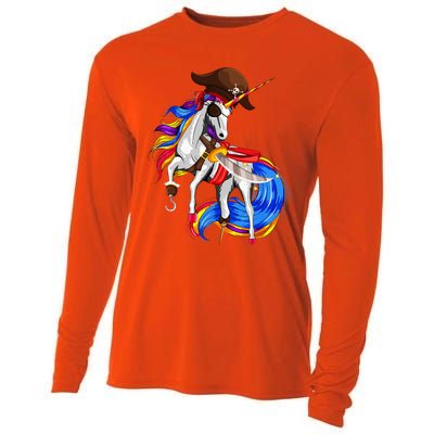 Pirate Unicorn Halloween Costume Family Cooling Performance Long Sleeve Crew