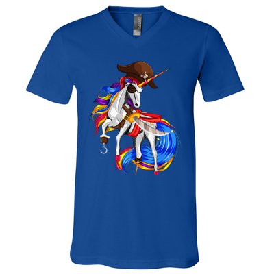 Pirate Unicorn Halloween Costume Family V-Neck T-Shirt