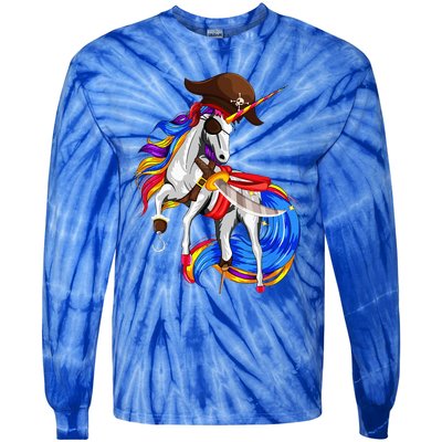 Pirate Unicorn Halloween Costume Family Tie-Dye Long Sleeve Shirt