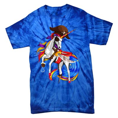 Pirate Unicorn Halloween Costume Family Tie-Dye T-Shirt