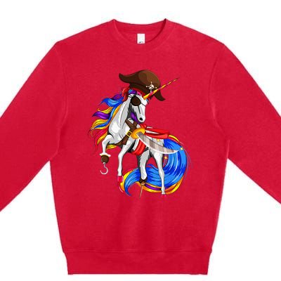 Pirate Unicorn Halloween Costume Family Premium Crewneck Sweatshirt