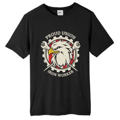 Proud Union Iron Worker Gift Tall Fusion ChromaSoft Performance T-Shirt