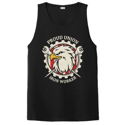 Proud Union Iron Worker Gift PosiCharge Competitor Tank