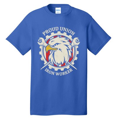 Proud Union Iron Worker Gift Tall T-Shirt