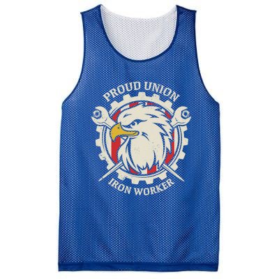 Proud Union Iron Worker Gift Mesh Reversible Basketball Jersey Tank