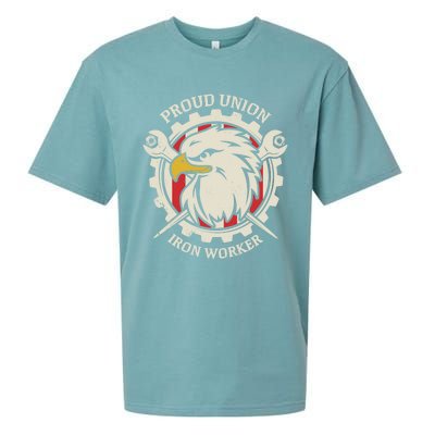 Proud Union Iron Worker Gift Sueded Cloud Jersey T-Shirt