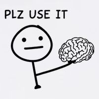 Plz Use It X Use Your Brain. Funny Stupid Saying Mousepad