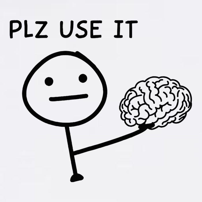 Plz Use It X Use Your Brain. Funny Stupid Saying Mousepad