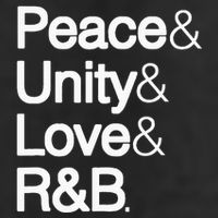 Peace Unity Love & R&B Rnb Soul Music Lovers Garment-Dyed Heavyweight T-Shirt