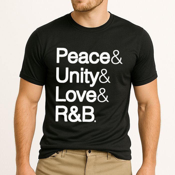 Peace Unity Love & R&B Rnb Soul Music Lovers Cooling Performance Crew T-Shirt