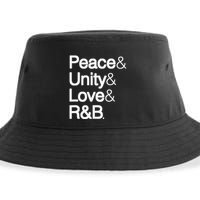Peace Unity Love & R&B Rnb Soul Music Lovers Sustainable Bucket Hat