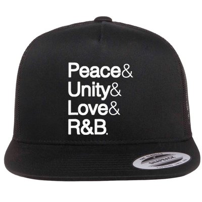 Peace Unity Love & R&B Rnb Soul Music Lovers Flatbill Hat