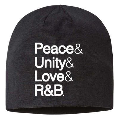 Peace Unity Love & R&B Rnb Soul Music Lovers Sustainable Beanie