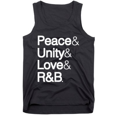 Peace Unity Love & R&B Rnb Soul Music Lovers Tank Top