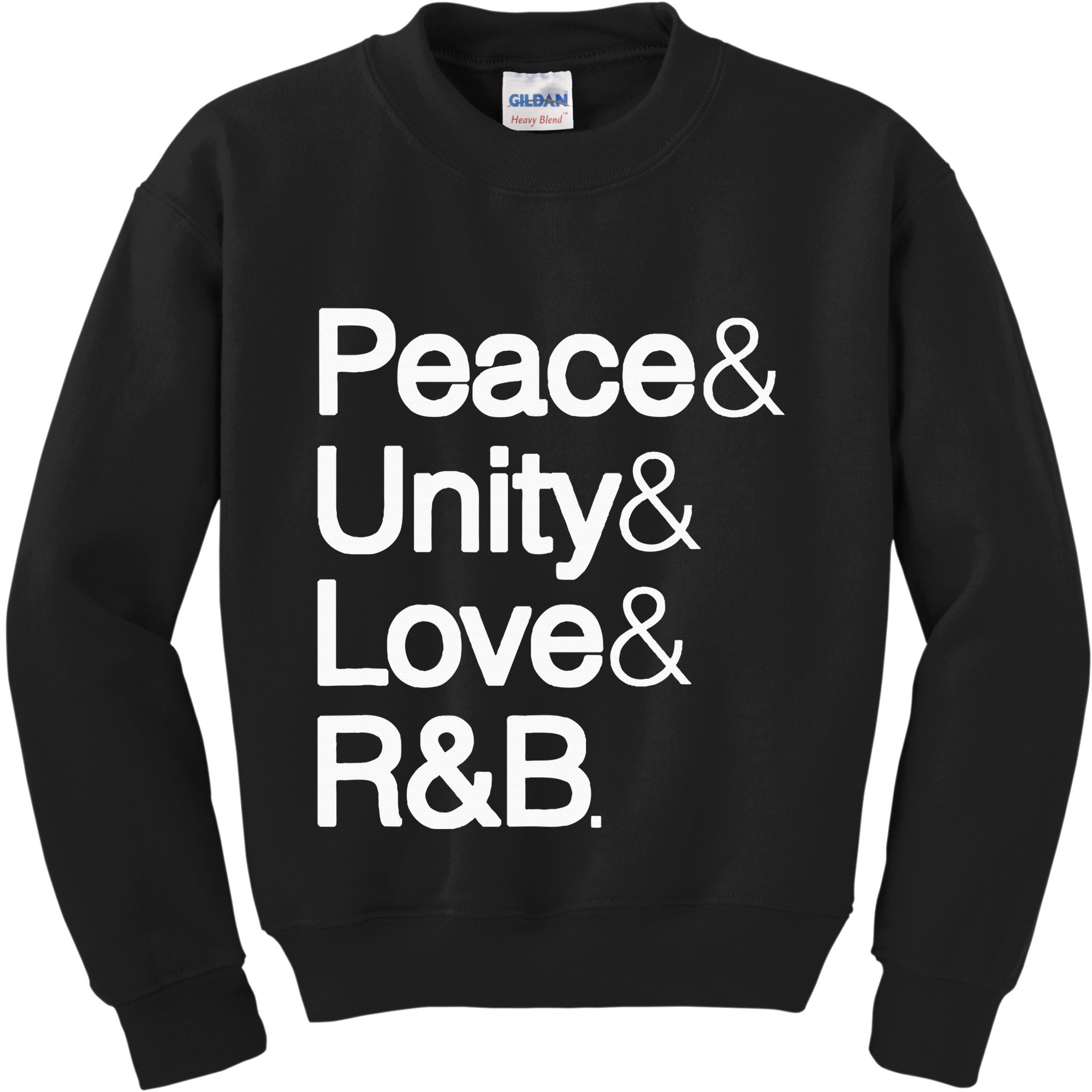 Peace Unity Love & R&B Rnb Soul Music Lovers Kids Sweatshirt