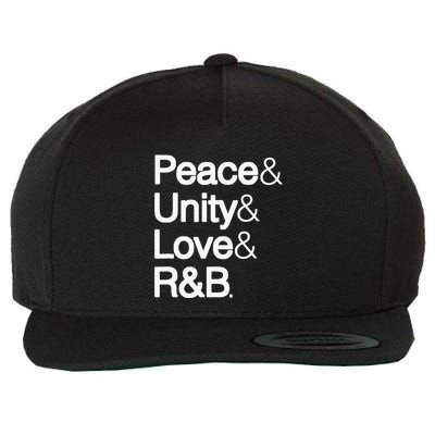 Peace Unity Love & R&B Rnb Soul Music Lovers Wool Snapback Cap