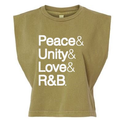 Peace Unity Love & R&B Rnb Soul Music Lovers Garment-Dyed Women's Muscle Tee