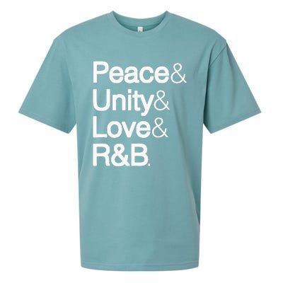 Peace Unity Love & R&B Rnb Soul Music Lovers Sueded Cloud Jersey T-Shirt