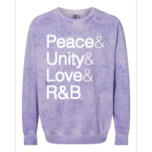 Peace Unity Love & R&B RnB Soul Music Lovers Colorblast Crewneck Sweatshirt