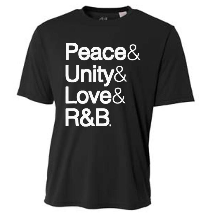 Peace Unity Love & R&B RnB Soul Music Lovers Cooling Performance Crew T-Shirt