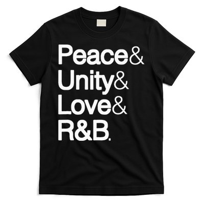 Peace Unity Love & R&B RnB Soul Music Lovers T-Shirt