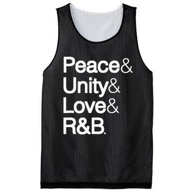 Peace Unity Love & R&B RnB Soul Music Lovers Mesh Reversible Basketball Jersey Tank