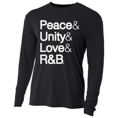 Peace Unity Love & R&B RnB Soul Music Lovers Cooling Performance Long Sleeve Crew