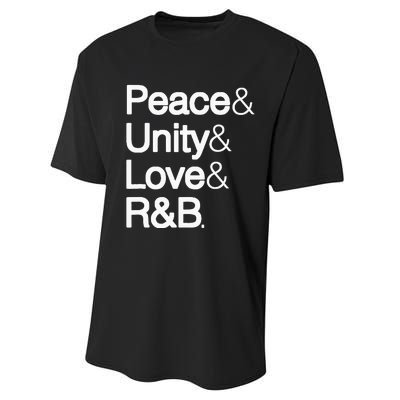 Peace Unity Love & R&B RnB Soul Music Lovers Performance Sprint T-Shirt