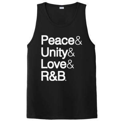 Peace Unity Love & R&B RnB Soul Music Lovers PosiCharge Competitor Tank