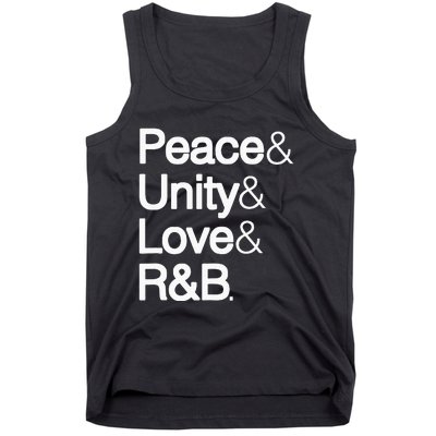 Peace Unity Love & R&B RnB Soul Music Lovers Tank Top