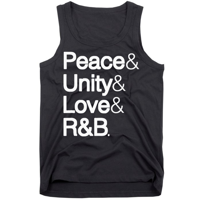 Peace Unity Love & R&B RnB Soul Music Lovers Tank Top