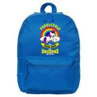 Paralegal Unicorn Law Attorney Legal Assistant Litigator Gift 16 in Basic Backpack