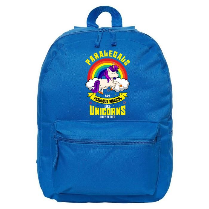 Paralegal Unicorn Law Attorney Legal Assistant Litigator Gift 16 in Basic Backpack