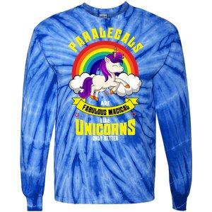 Paralegal Unicorn Law Attorney Legal Assistant Litigator Gift Tie-Dye Long Sleeve Shirt