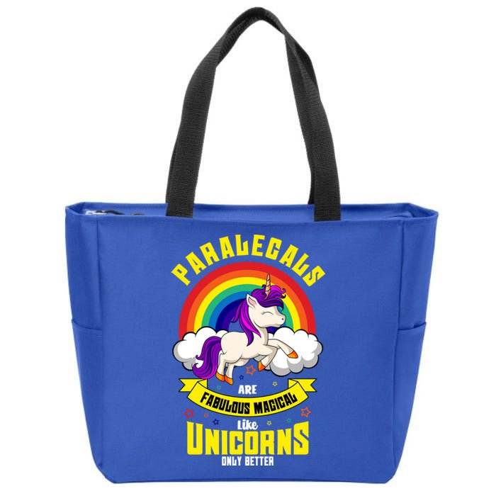 Paralegal Unicorn Law Attorney Legal Assistant Litigator Gift Zip Tote Bag