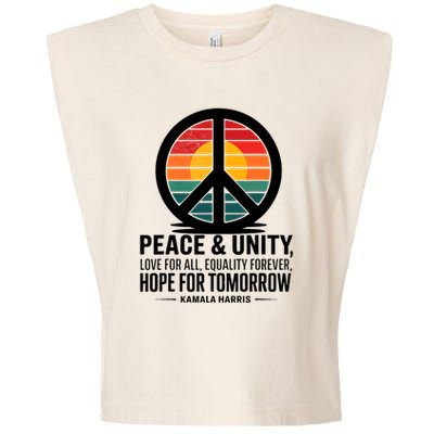 Peace Unity Love For All Equality Forever Hope For Tomorrow Garment-Dyed Women's Muscle Tee