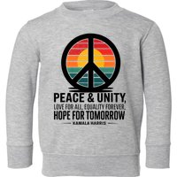 Peace Unity Love For All Equality Forever Hope For Tomorrow Toddler Sweatshirt