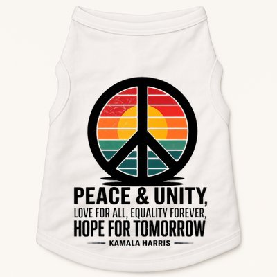 Peace Unity Love For All Equality Forever Hope For Tomorrow Doggie Tank
