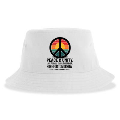 Peace Unity Love For All Equality Forever Hope For Tomorrow Sustainable Bucket Hat