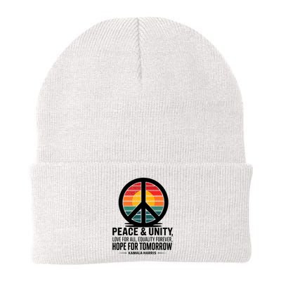 Peace Unity Love For All Equality Forever Hope For Tomorrow Beanie