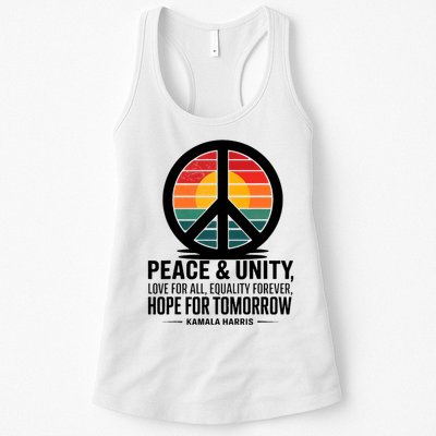 Peace Unity Love For All Equality Forever Hope For Tomorrow Womens Tank Top