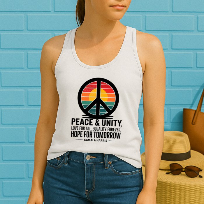Peace Unity Love For All Equality Forever Hope For Tomorrow Womens Tank Top