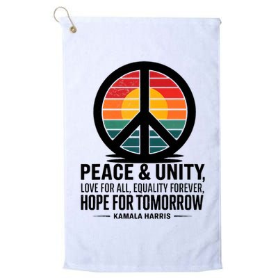 Peace Unity Love For All Equality Forever Hope For Tomorrow Golf Towel