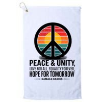 Peace Unity Love For All Equality Forever Hope For Tomorrow Golf Towel