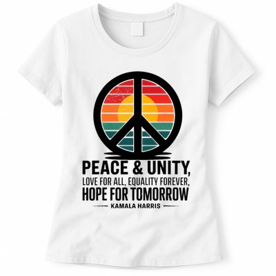 Peace Unity Love For All Equality Forever Hope For Tomorrow Womens T-Shirt