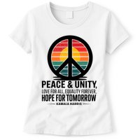 Peace Unity Love For All Equality Forever Hope For Tomorrow Womens T-Shirt