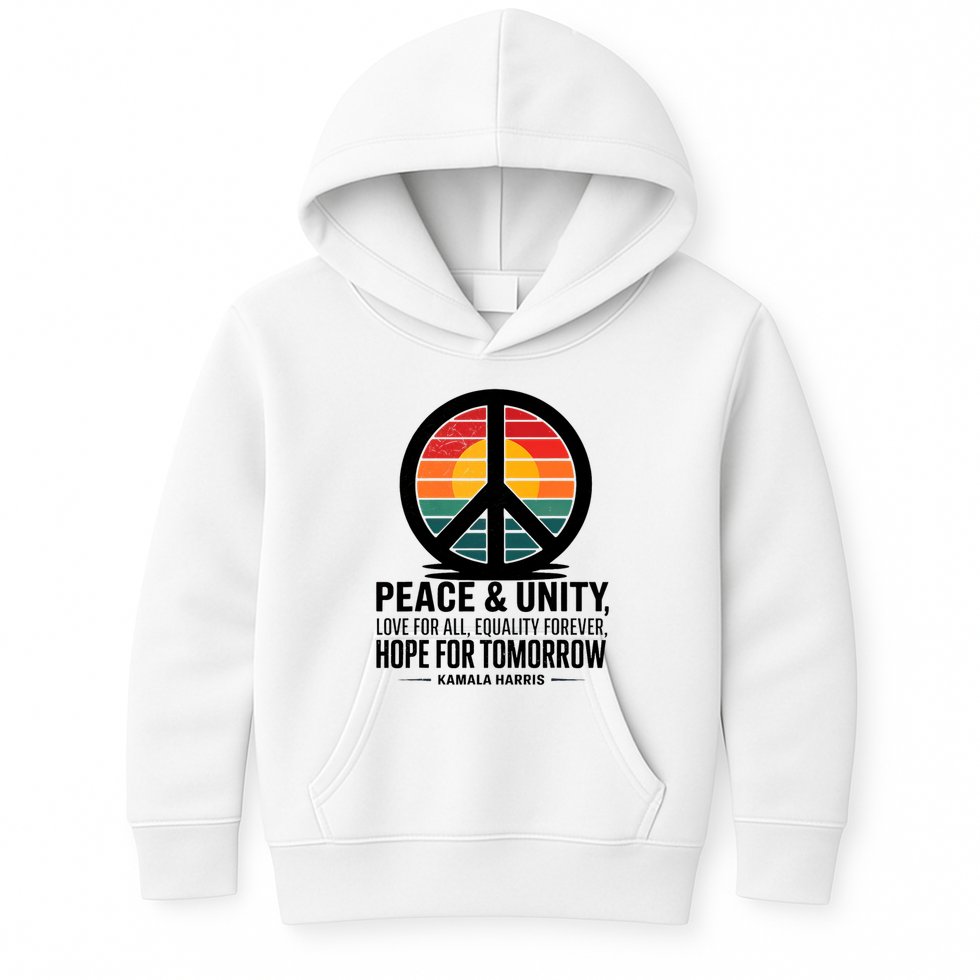 Peace Unity Love For All Equality Forever Hope For Tomorrow Kids Hoodie
