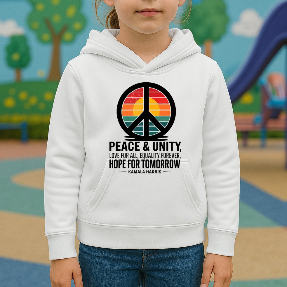 Peace Unity Love For All Equality Forever Hope For Tomorrow Kids Hoodie