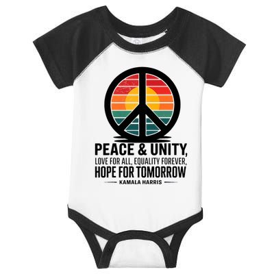 Peace Unity Love For All Equality Forever Hope For Tomorrow Infant Baby Jersey Bodysuit