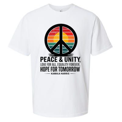 Peace Unity Love For All Equality Forever Hope For Tomorrow Sueded Cloud Jersey T-Shirt